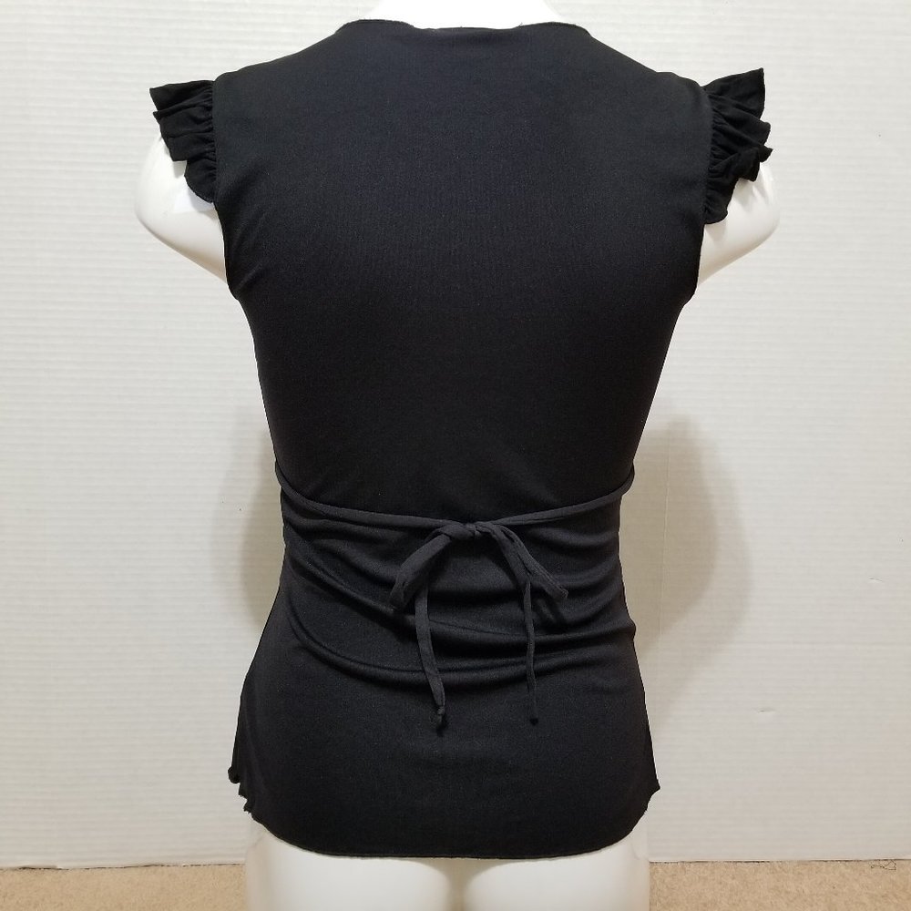 No Boundaries Top Medium 7/9 Ruffle Flutter Sleev… - image 3